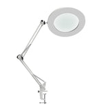 1 x RAW Customer Returns YOUKOYI LED Magnifying Lamp with 5X Lens Metal Swing Arm Desk Lamp Continuously Adjustable 3-Color Modes White - RRP €43.99