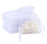 1 x RAW Customer Returns ABSOFINE 100x organza bags organza bags gift organza wedding bags festival party bags 7 x 9cm 100x white - RRP €7.04