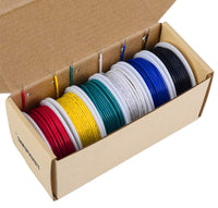 1 x RAW Customer Returns TUOFENG 20 awg Wire Solid Core Hookup Wires-6 Assorted Colored Jumper Wire 26.3 ft or 8 m Each, 20-Gauge Tinned Copper Wire PVC OD 1.7mm Hook up Wire Kit - RRP €19.7