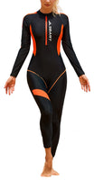 1 x RAW Customer Returns SEAUR Rash Guard Women UPF 50 Long Legs and Arms Full Body Swimsuit Zipper Swimsuit Slim Fit Sun Protection Swimwear Swimming Surfing - XL - RRP €56.93