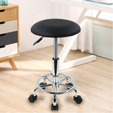 1 x RAW Customer Returns KKTONER Height Adjustable Swivel Stool with Wheels Black - RRP €34.96