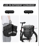 1 x RAW Customer Returns WILDKEN 40L Double Bicycle Bag Multifunctional Bicycle Bags for Luggage Rack Saddle Bags for Bicycle Rear Rack Bag with Waterproof Rain Cover for Cycling Travel Outdoor Black - RRP €59.0