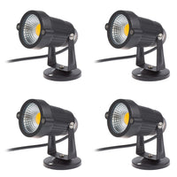 1 x RAW Customer Returns aulyun Set of 4 5W LED Garden Lights with Base Garden Spotlights IP65 Waterproof 85-265V AC for Garden, Patio, Plants, Paths Warm White  - RRP €32.99