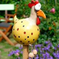 1 x RAW Customer Returns TYXSHIYE Ceramic Chicken Garden Decoration, Garden Decoration, Handmade Garden Statue, Decorative Hen Garden Stake, Garden Stake Figure, Patio, Weatherproof, Resin Statue, Farm, Balcony, Living Room Decoration Yellow  - RRP €18.14