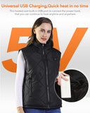 1 x RAW Customer Returns FERNIDA Heated Vest for Men Women, Winter Warm Outdoor USB Charging Electric Heated Vest with 8 Heated Zones Battery Not Included , Black, M - RRP €60.49