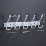 1 x RAW Customer Returns LYLIN Wall Coat Hooks, Stainless Steel Coat Hooks, Coat Towel Hook for Jackets, Coats, Hats, Scarves White, 15 Hooks, 2Pcs  - RRP €27.82