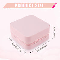 2 x Brand New Mini Jewelry Box, Portable Small Travel Jewelry Box PU Leather Travel Jewelry Organizer with Exquisite Letter for Women Girls Travel Essentials Letter Q  - RRP €38.4