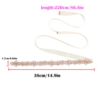 1 x RAW Customer Returns CHIC DIARY Rhinestone Wedding Glitter Belt Bridal Belt Wedding Dress Sash Waist Belt Dress Belt Decorative Belt Hip Belt - RRP €19.15