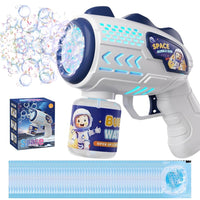 6 x Brand New Soap bubble gun, soap bubble machine gun children 5000 bubbles minute, bubble gun with soap bubble liquid bottles, air bubble gun bubble toy gift, for birthday party wedding - RRP €75.0