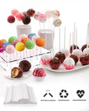 2 x RAW Customer Returns RISAKOGO 2 Pieces Cake Pop Stand, with 100 Cake Pop Sticks - Cakepop Stand 20 Holes Lollipop Holder Lollipop Stand for Candy Decoration Birthday - RRP €25.98