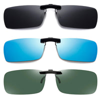 1 x RAW Customer Returns MMOWW 3 Pack Sunglasses Clip Polarized Flip Up for Men Women Folding Frameless Sunglasses for Outdoor Driving Fishing Gray Blue Green - RRP €60.0