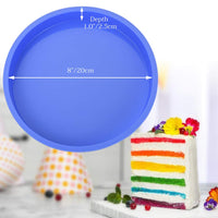 1 x RAW Customer Returns Silicone Cake Molds Round Layer Cake Baking Pan 20cm 8 Inch Baking Pans Set Rainbow Cake Mold Leak-Proof Baking Pan Baking Layered Non-Stick BPA-Free for Birthday Party Wedding Anniversary 4 Pieces - RRP €19.7