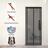 1 x RAW Customer Returns Sekey magnet fly screen balcony door without drilling, can be cut to size, door curtain fly protection, insect protection door curtain with widened adhesive tape 160 x 230 cm, black - RRP €19.67