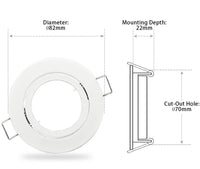 1 x RAW Customer Returns KYOTECH LED recessed spotlight 6 Pack GU10 swivel LED recessed light in matt white, installation frame for LED halogen bulbs incl. GU10 socket, round - RRP €29.99