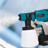 1 x RAW Customer Returns Cordless paint spray system wall paint sprayer, compatible with Makita 18V battery, paint spray gun with 800ml paint container, 2 nozzles, 2 filter paper, spray gun suitable for walls,fences without battery  - RRP €50.11