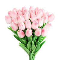 1 x RAW Customer Returns Kisflower 30Pcs Artificial Tulips Latex Tulips Flowers Fake Tulip Bouquet Real Touch Flowers for Decor Pink  - RRP €24.99