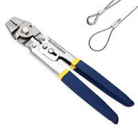 1 x RAW Customer Returns Dechengbao Wire Rope Crimping Tool, Cable Crimps up to 2.2mm, Stainless Steel Wire Rope Crimping Tool, Wire Crimping Plier, for Oval Aluminum Sleeves, Crimp Sleeves, Crimp Loop Sleeve - RRP €28.99