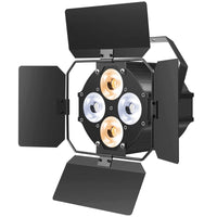 1 x RAW Customer Returns ZonQoonz 120W COB Par Light, LED Par Spotlight 2 in 1 Cold Warm White Light Effects with Blackout Panel, DMX Spotlight with Sound-Activated for Church Disco Wedding Bar Party Theater - RRP €82.33