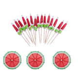 1 x Brand New CLKE 100 Pcs Cocktail Umbrella, Drink Umbrella, Decoration Umbrella, Dessert Umbrella, Mini Paper Umbrella, for Party, Bar, Dessert, Fruit, Drink, Food Watermelon Pattern  - RRP €19.2