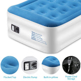 1 x RAW Customer Returns TOUCHXEL single bed air bed, 196 x 97 x 47cm air bed 1 person, air mattress inflatable mattress with built-in electric pump and pillow, self-inflating bed guest bed sleeping mattress - RRP €76.99