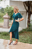 1 x Brand New GRACE KARIN Women s Cocktail Dress Elegant for Wedding V-Neck Plain Wedding Guest Bridesmaid Dresses Peacock Green S - RRP €22.98