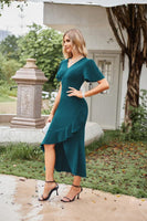 1 x RAW Customer Returns GRACE KARIN Women s Cocktail Dress Elegant for Wedding Plain Wedding Guest Bridesmaid Dresses Peacock Green L - RRP €28.8