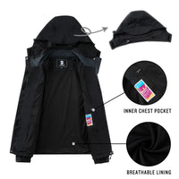 1 x RAW Customer Returns SaphiRose PONCHO Rain Jacket Women s Softshell Jacket Waterproof Functional Jacket Windproof Jacket for Outdoor Punching Jacket Black XXL - RRP €30.24