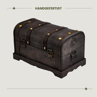 1 x RAW Customer Returns Brynnberg treasure chest with lock 31x18x18cm suitcase chest wooden chest treasure chest vintage look pirate treasure hunt wood solid brown colonial style casket farmer s cash box wooden pirate chest money chest - RRP €42.99