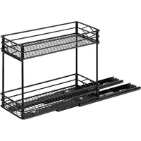 1 x RAW Customer Returns AstralGrip Spice Rack, 2-Layer Rack Kitchen Organizer, Cabinet Organizer, Kitchen Countertop Organizer, Kitchen Cabinet Organizer, Black - RRP €29.99