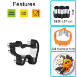 4 x Brand New Crethink 5-Piece Halloween Cookie Cutters,Stainless Steel Cookie Cutters with Comfort Grip,Sandwich Cutter Set for Baking Pumpkin,Bat,Ghost,Cat,Wizard Ha - RRP €43.6