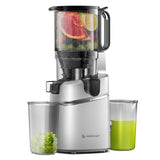 1 x RAW Customer Returns AMZCHEF Automatic Juice and Vegetable Extractor, 135MM Opening and 1.8L Capacity Blender for Whole Vegetables and Fruits, 250W Slow Cold Pressing Blender with Triple Filter - Silver - RRP €199.99