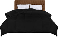 1 x RAW Customer Returns Utopia Bedding Duvet 135 x 200 cm, Lightweight Duvet for Single Bed, 100 Hollow Fiber Filling, Microfibre Quilt for All Seasons Black  - RRP €22.6