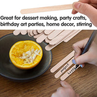 1 x Brand New Pack of 200 wooden sticks, coffee craft material, popsicle sticks, wooden ice cream sticks for crafts, cake pop sticks, ice cream sticks, ice cream sticks, reusable wooden sticks for crafts, tongue depressors, wood - RRP €16.8