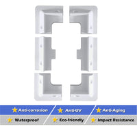 1 x RAW Customer Returns 6pcs Solar Panel Mounting Bracket White Rectangle Set Corner Bracket for Wooden Frame Caravan RV Boat Shed Motorhome Hood UV Resistant White - RRP €31.99