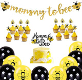 1 x Brand New PRATYUS Mommy to Bee Baby Shower Decorations, Bumblebee Party Supplies with Mommy to Bee Banner, Cake Toppers, Balloons for Birthday Gender Reveal Party with Honey Bee Themes - RRP €12.22