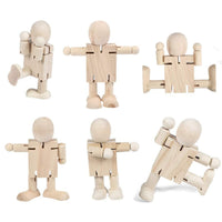 1 x RAW Customer Returns SEABABOO 6pcs figures wooden figures wooden dolls wooden figures unfinished wooden figures DIY wooden figures wedding for birthday peg dolls wooden figures for painting small DIY birthday painting crafts - RRP €15.69