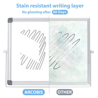 1 x RAW Customer Returns ARCOBIS Magnetic Whiteboard Wipeable for Desk, Magnetic Portable Double-Sided Writable Easel Whiteboard 30 x 40cm  - RRP €21.17