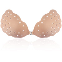 18 x Brand New Niidor Sticky Strapless Adhesive Bra Invisible Push up Bra Silicone Nipple Covers for Backless Dress D, Nude Breathable  - RRP €341.82