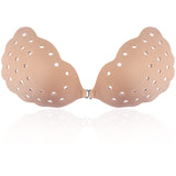 18 x Brand New Niidor Sticky Strapless Adhesive Bra Invisible Push up Bra Silicone Nipple Covers for Backless Dress D, Nude Breathable  - RRP €341.82