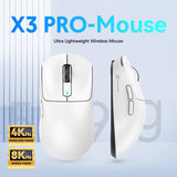 1 x RAW Customer Returns ATTACK SHARK X3 Pro 4K 8K Hz Mouse, 49g SUPER LIGHTWEIGHT, PixArt PAW3395 Gaming Sensor, BT 2.4G Wireless Wired Gaming Mouse, 6 Adjustable DPI up to 26000, 200 Hours Battery White  - RRP €94.99