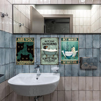 1 x Brand New GLOBLELAND 1 piece vintage bathroom decor, blind box metal tin logo, plaque, poster, 8x12 inches, vintage metal wall, home decor tin logo, kitchen - RRP €25.0