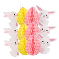 9 x Brand New Amosfun 6pcs Theme Decor D For Balls Rabbit Decoration Center Table Hanging Party Supplies Egg Bunny Decoration Elements Layout Paper Honeycomb Ornaments - RRP €270.0