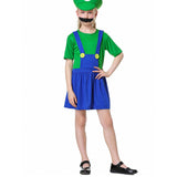 1 x RAW Customer Returns Super Brothers Adults Children Cosplay Costume Classic Costume, Party Costume Carnival Halloween Costume for Full Body Suit Party, Girls Green, S - RRP €6.99