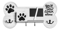 1 x RAW Customer Returns Emotiset Wooden Dog and Pet Accessories Coat Rack, Customizable with Chalkboard, Vintage White - RRP €31.97