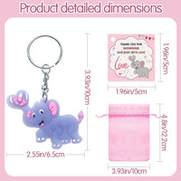 3 x Brand New Yuragim Confirmation Gift for Elephant Keychain 20 Pieces Gift Set Baptism for Wedding the Return of Baby Baptism, Communion Confirmation Guest Decorate Lucky Charm, Pink  - RRP €57.6