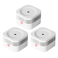 1 x RAW Customer Returns Smoke detector set of 3, AEGISLINK fire detector, mini fire detector with 10-year battery and photoelectronic sensor, complies with EN 14604, S200 - RRP €26.21