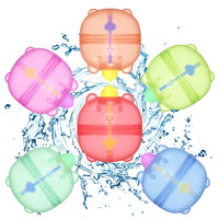 6 x Brand New PLLYPE 12 Pack Water Bombs Reusable Magnet, Reusable Water Balloons, Colorful Mixed Water Ball, Magnetic Self-Closing Water Bombs for Outdoor, Water Park, Summer Party - RRP €96.78