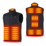 1 x RAW Customer Returns Aunus Heated Vest Heated Jacket Electric for Men Women, Heated Vest USB with 9 Heating Zones, Heated Vest Men Women with 3 Temperature Levels, Black XXL - RRP €57.66