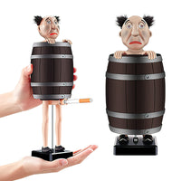 1 x RAW Customer Returns Funny cigarette dispenser, HENGBIRD cigarette holder, pop up wooden barrel cigarette box for 10 cigarettes, cigarette case, prank toy gift for men - RRP €18.99