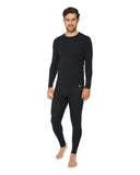 1 x RAW Customer Returns DANISH ENDURANCE Merino Wool Thermal Set for Men, T-shirt and Pants, Premium Underwear, Black, S - RRP €94.95